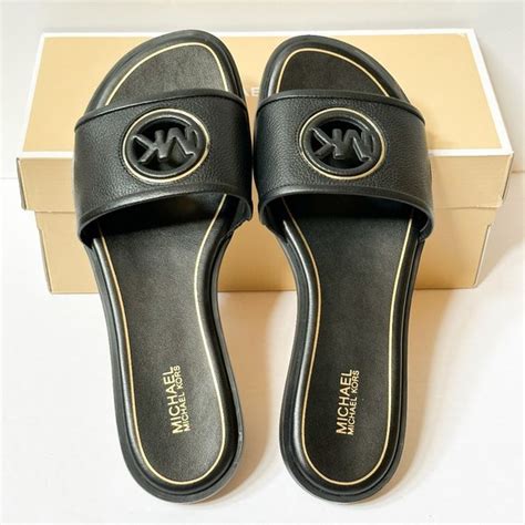 Michael Michael Kors Deanna Cutout Leather Slide Sandal